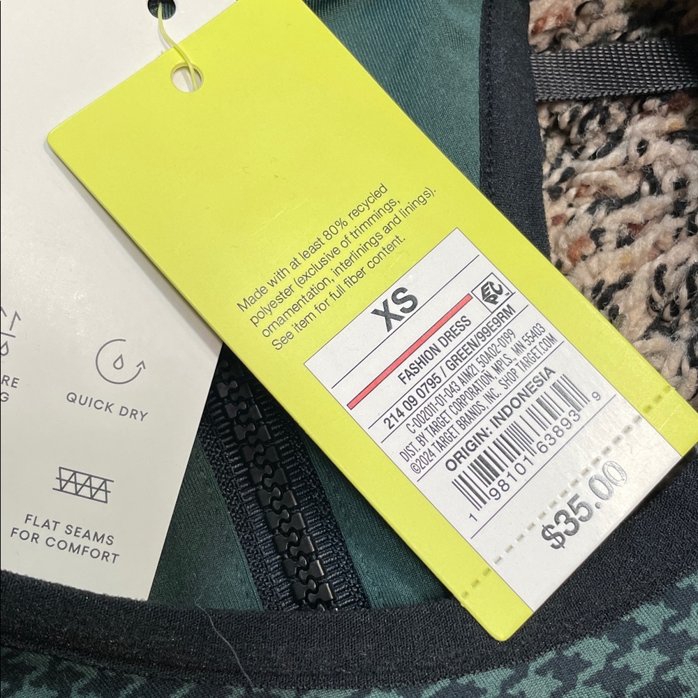 🆕 All In Motion Woman’s Knit Racerback Active Dress Sleeveless Houndstooth | NWT - Picture 10 of 11